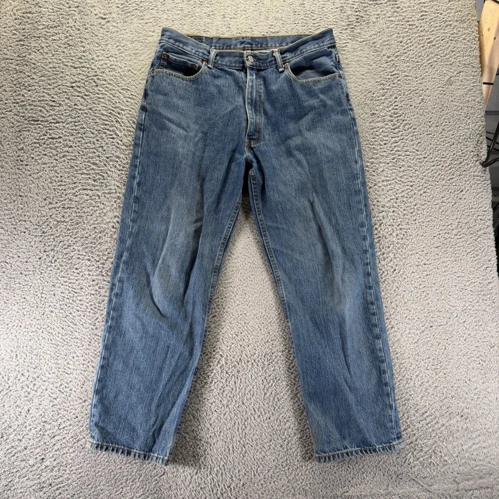 Levi's 550 Jeans Mens 36x30 Blue Cotton Denim Straight Workwear Utility Travel